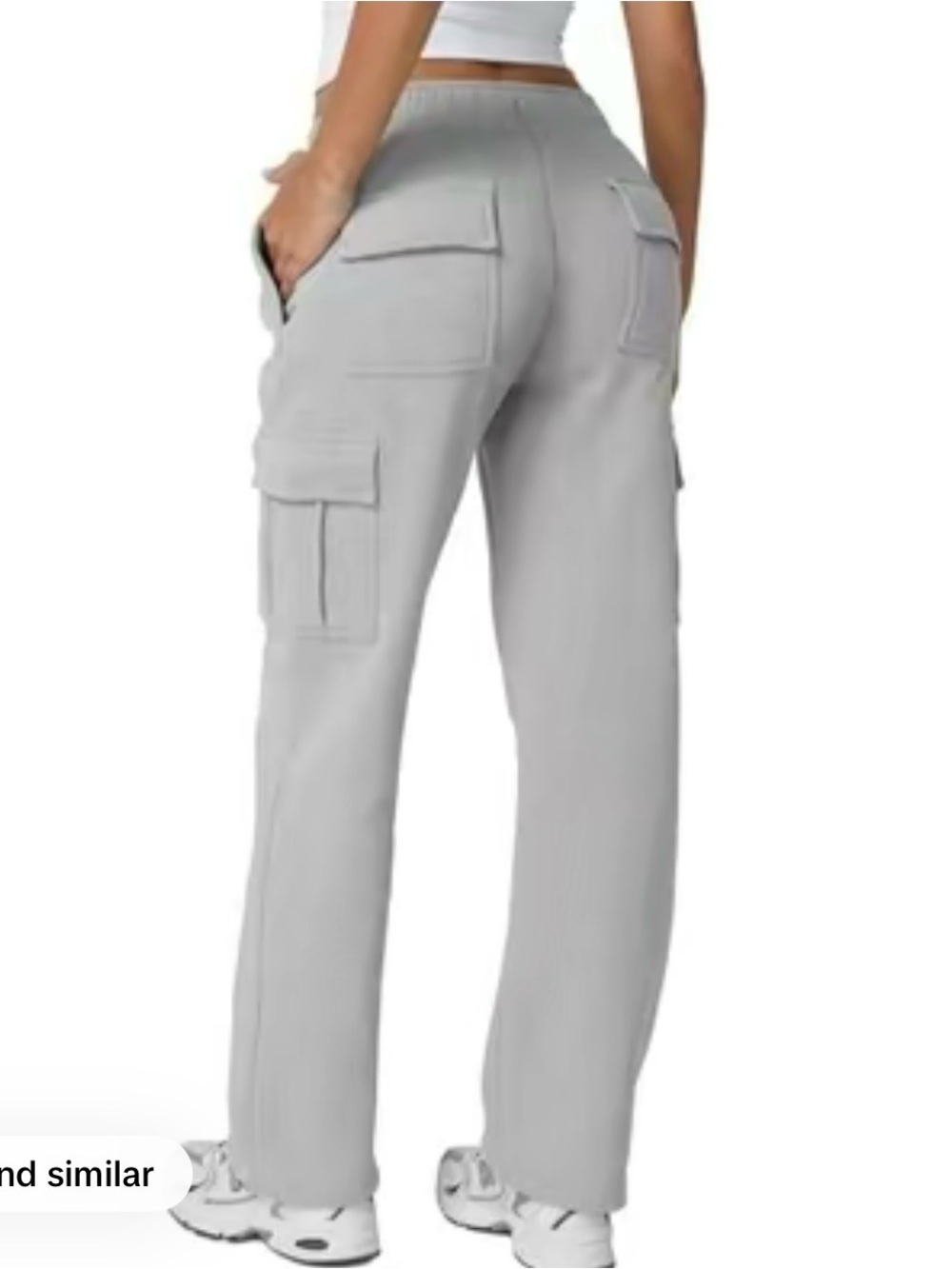High-Rise BBL Gray sweatpants for Women